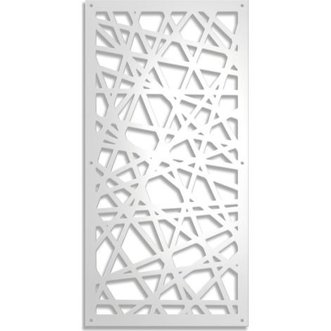 DIAGONAL SMALL - Pannello traforato in PVC - 10mm spessore - Colore: bianco - Misura: 47x94 cm