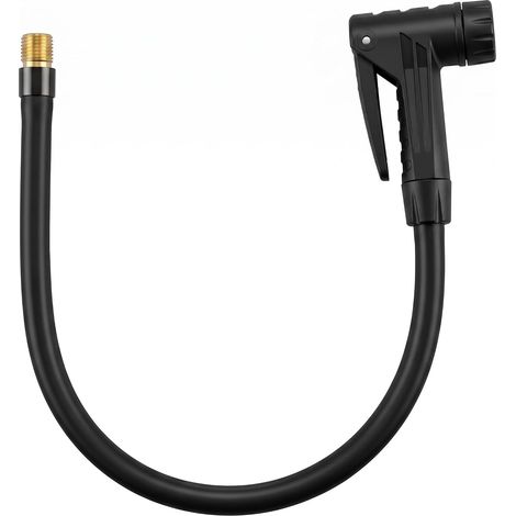 Car Tyre Inflator Tip, 50 cm Flexible Rubber Bicycle Pump Tip, Air Pump Extension Hose with Quick Release Valve, Schrader Adapter for Scooter Motorcycle Auto (1/5)