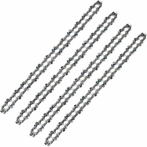Chaîne de tronçonneuse 52 Maillons, Pas de 3/8" LP, Jauge 050" (1,3mm) Faible Rebond (Low-Kickback), Lot de 4 Chaînes de Tronçonneuse 52 Entraineurs pour Guide-Chaîne de 14" (35 cm)-LA (1/5)