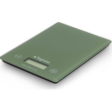 Tognana Iridea, Bilancia da Cucina con display LDC e tasti touch screen, verde salvia