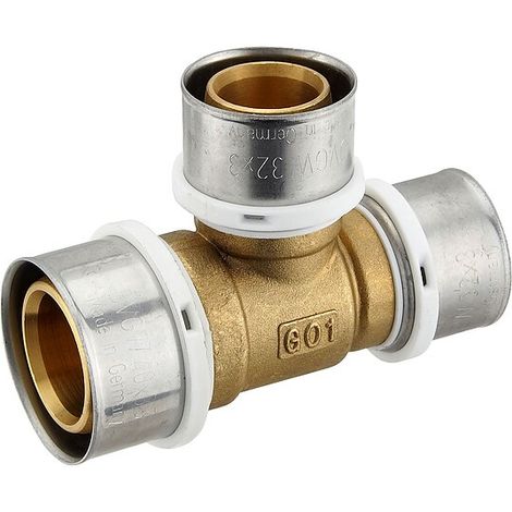 Pressfitting-T-Stück - reduziert - 40 x 3,5 - 32 x 3,0 - 32 x 3,0 mm für MV-Rohr