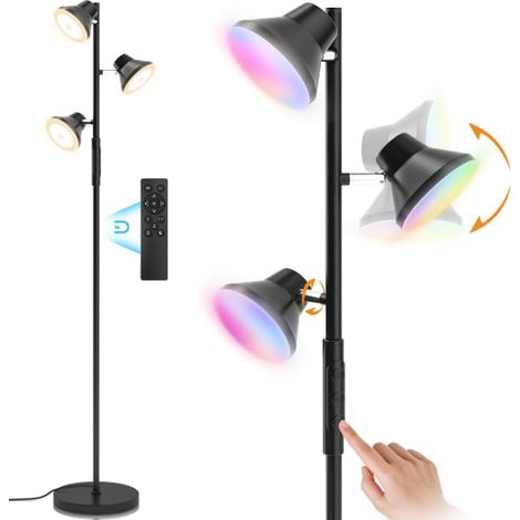 Lampe de lecture moderne à 3 lumières pour salon, chambre à coucher, bureau, hôtel, lumière colorée