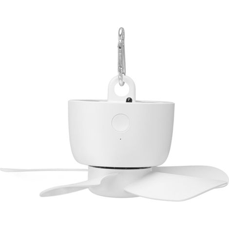 Ventilateur de Camping 4 Vitesses USB Rechargeable 5V avec Télécommande et Minuterie pour Extérieur