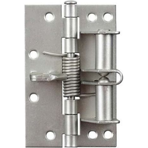 Chiudiporta automatico singolo color argento, posizionamento manuale, accessori per ferramenta, ammortizzatore per porta ignifugo, cerniera a molla (1/4)
