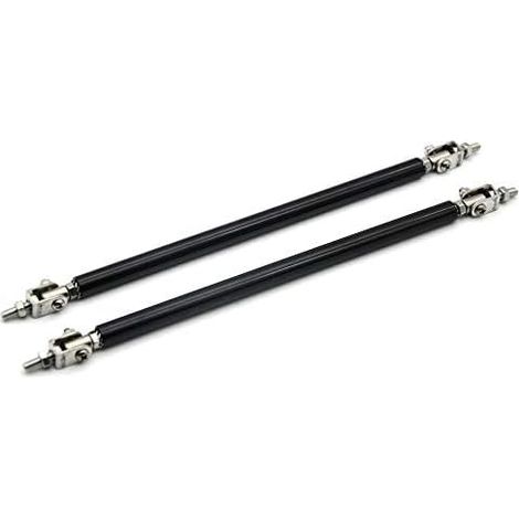 Lot de 2 barres de protection de pare-chocs de voiture, barre de séparation réglable, barre de support de pare-chocs avant et arrière, barre de support de modification de voiture (100-200mm) (1/5)