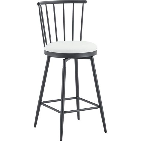 CAIziTabouret de bar moderne en métal style Windsor avec siège rembourré pour îlots de cuisine, bars et restaurants tabouret de bar de style industriel à hauteur de bar style vintage et minimaliste (1/5)