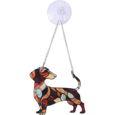 Décoration de fenêtre Teckel, Cadeau pour maman de chien, Cadeau pour amoureux des chiens, Décoration de fenêtre Teckel en acrylique, Cadeau pour amoureux des Teckels (1/5)