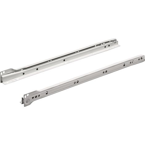 HETTICH Rollenführung Stahl pulverbeschichtet, weißNennlänge 500 mm 20 kg Schubkastenlänge 500 mm