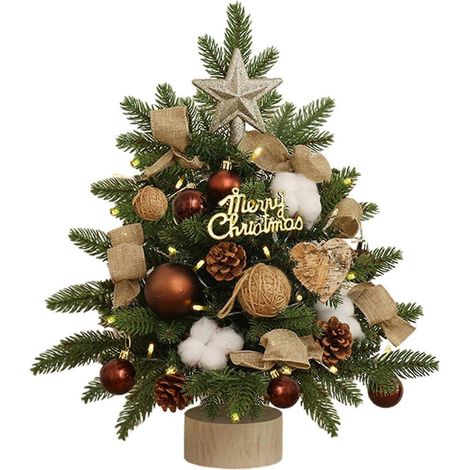 Mini-Weihnachtsbaum, Tischdekoration, 45 cm großer Baum (braun) (1/5)