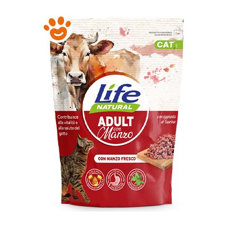 Life Cat Adult Manzo - Sacco 800 Gr -