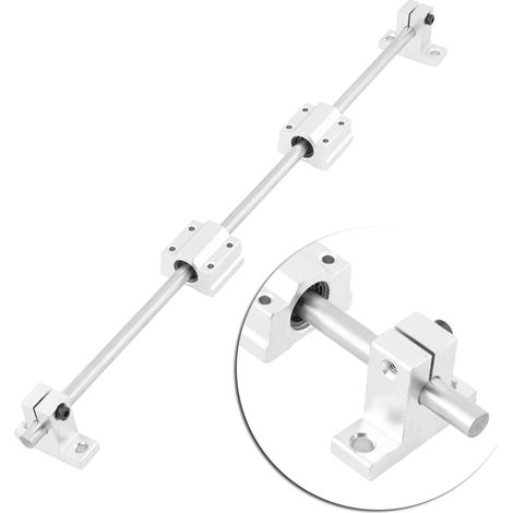 Guide linéaire CNC 8mm x 400mm avec palier SC8UU pour imprimante 3D, tige cylindrique en acier, kit de mouvement linéaire (1/5)