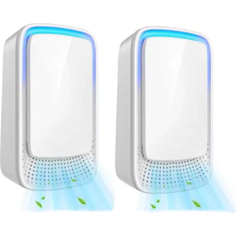 Purificateur d’air mural silencieux pour maison, chambre à coucher, animaux domestiques, cuisine et bureau – Technologie d’ionisation négative – Lot de 2 unités (1/3)