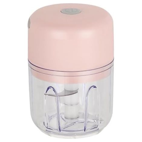 Petit hachoir à ail électrique portable sans fil en acier inoxydable 304 Hachoir électrique robot culinaire pour légumes, poivrons, oignons, aliments, épices, noix (1/5)