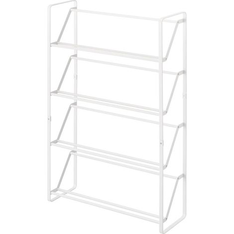 Yamazaki FRAME mobile porta scarpe bianco 4 livelli 80 cm
