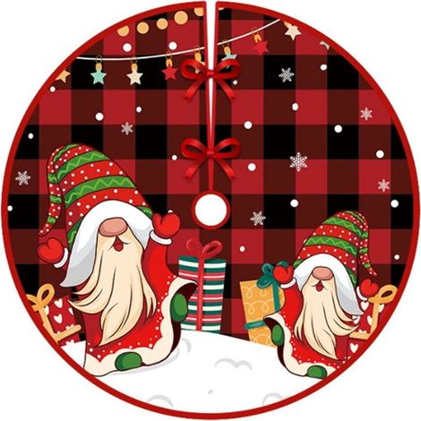 Jupes de sapin de Noël rouges, décoration de sapin de Noël KLB (1/5)