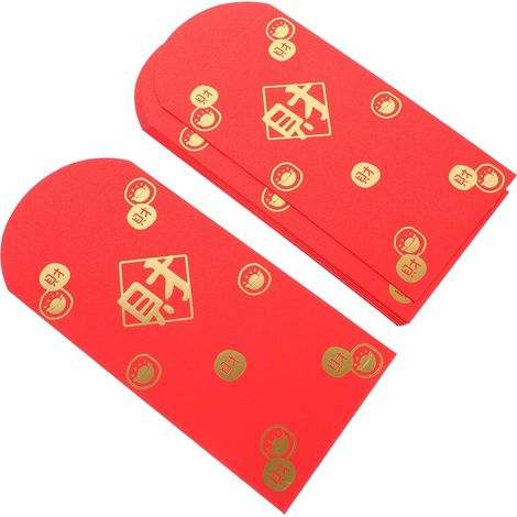 10pièces Enveloppes Rouges pour Nouvel An Chinois Set de Adaptées pour Cadeaux et Occasions Spéciales (1/5)