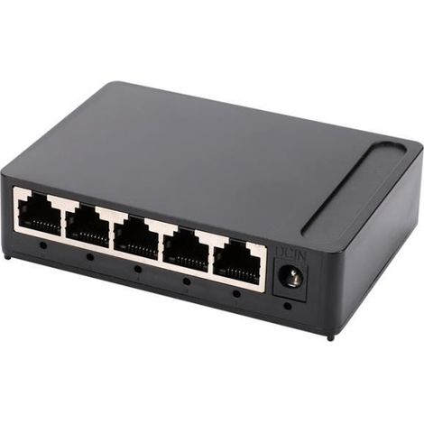 Switch Ethernet 5 Ports Gigabit UVERBON - Boitier Hub RJ45 - Contrôle de flux - 10 Gbit/s (1/4)