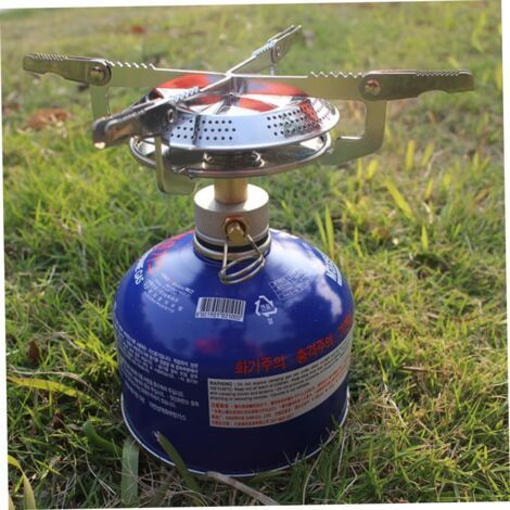 FENOPLASTICARéchaud à gaz portable avec allumage électronique – Acier inoxydable et tuyaux en cuivre – Pour camping et pêche – 1 brûleur (1/4)