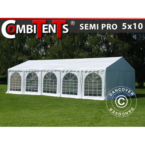 Marquee, SEMI PRO Plus CombiTents® 900 5x10 m, 3-in-1, White - Dancover