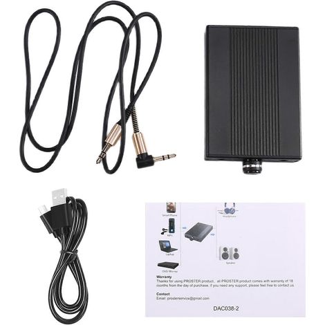 Amplificateur audio portable réglable pour casque HiFi 16-150 ohms, prise jack 3,5 mm, compatible avec les téléphones et les lecteurs de musique portables. (1/5)