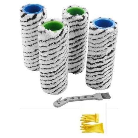 4 pcs Pierre Rouleau Brosse Pour Karcher Fc7 Fc7 Premium Fc5 Fc5 Premium + Gants (1/5)
