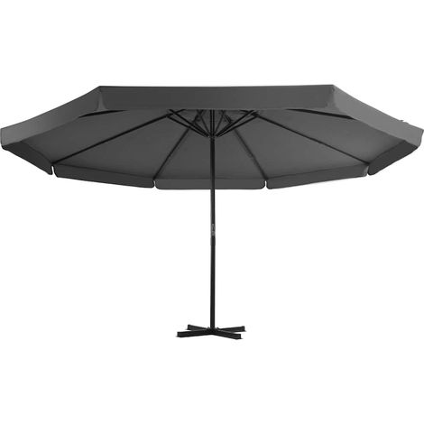 vidaXL Sombrilla de jardín con base portátil gris antracita (1/2)