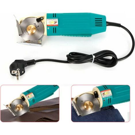 Tessuto elettrico cutter taglierina rotativa palmare tessuto macchina di taglio forbici elettriche per i vestiti scarpe cappelli raccolto, Formato della lama: 70mm Massimo spessore di taglio: 25mm