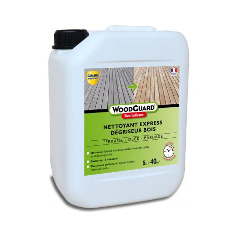 Dégriseur et nettoyant bois - WoodGuard Revitalisant - 5L - traite 40m² (1/5)