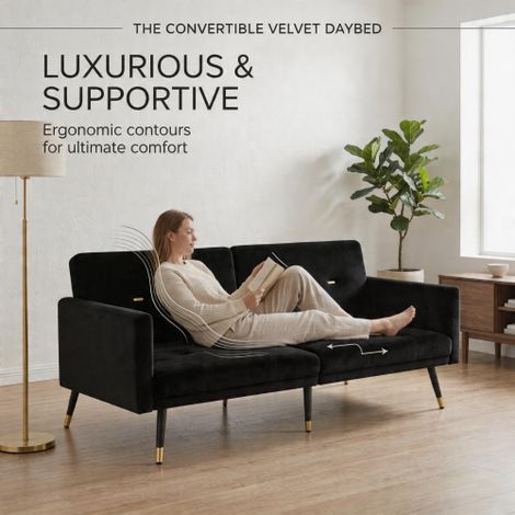 Canapé-lit 2 en 1, Canapé-lit multifonctionnel avec poteille réglable, Canapé convertible pour salon et chambre à coucher (1/5)