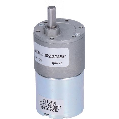 Moteur réducteur 12V DC ZGB37RG, arbre excentrique pour couple élevé et applications précises (1/5)