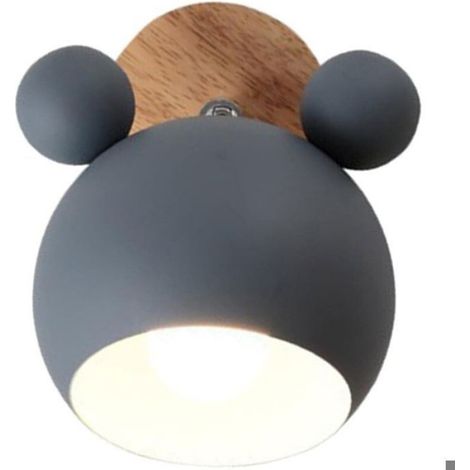 Applique murale Macaron Applique Simple Personnalité Chambre Mickey Bche Dessin Animé Chaud D'enfants Lampe-Vert Sans Source