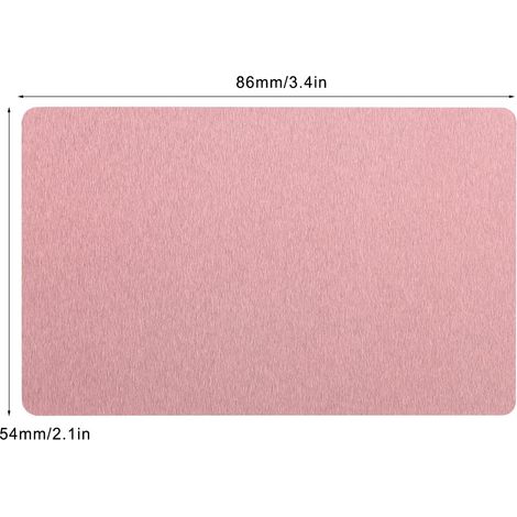 50 leere, gravierte Visitenkarten aus Aluminiumlegierung – Roségold, professionelles Zubehör (1/5)