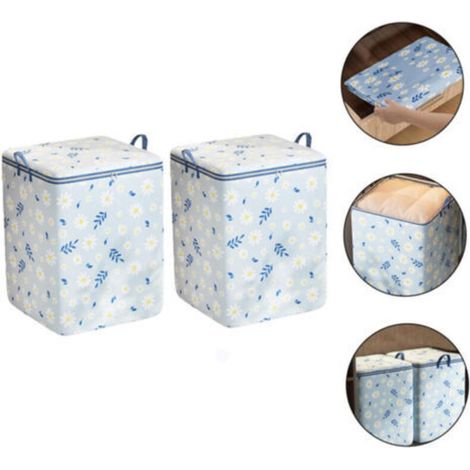 Boîtes de rangement portables, parfaites pour l'organisation de la maison et le déménagement, lot de 2, 180 litres. (1/5)