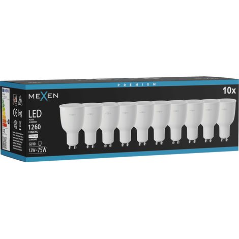 Mexen Nova 10x Ampoule LED GU10, 12W, Neutre - 4000K, 1260 lm - L108-GU10-1240-01x10 (1/5)