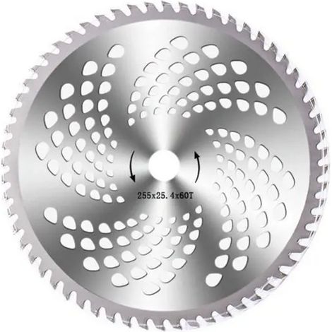 Tondeuse,Disque de coupe pour tondeuse à gazon, lame tranchante, brosse à bois, pièces de tondeuse à gazon, outils - 60 dents (1/4)