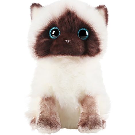 Peluche Chat Siamois - 20 cm - Peluche Réaliste en Coton PP - Jouet Doux pour Enfants - Décoration Chambre ou Salon - 1 Pièce (1/5)