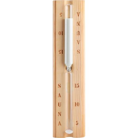 Sablier en bois 15 minutes pour sauna et spa - Minuteur à sable compte à rebours, accessoire de décoration pour pièce de relaxation (1/5)