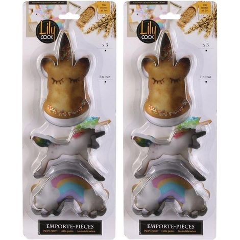 Emporte-pièces en métal licorne (Lot de 2) (1/4)