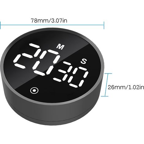 Compte à rebours, compteur de temps Compte à rebours magnétique et compte à rebours Calculateur numérique Luminosité du volume réglable Grand écran LED Réglage de la rotation avec fonction chronomètre (1/5)