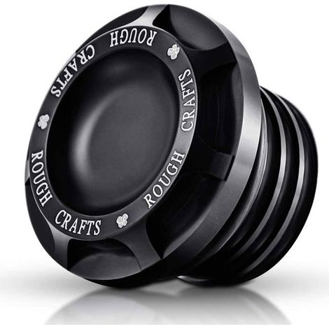 Bouchon de réservoir de carburant en aluminium CNC noir pour moto, essence, gaz, huile, artisanat, montage encastré brut, billette, (1/5)