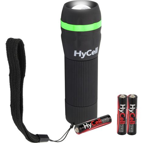 HYCELL LED-Taschenlampe Zoom, Kunststoff, 1W, 55 lm, batteriebetrieben (1/5)