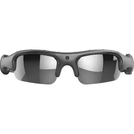 Videocamera nera per esterni, occhiali sportivi con fotocamera, videocamera sportiva ad alta definizione per esterni, occhiali intelligenti, mini occhiali digitali con videocamera. (1/5)