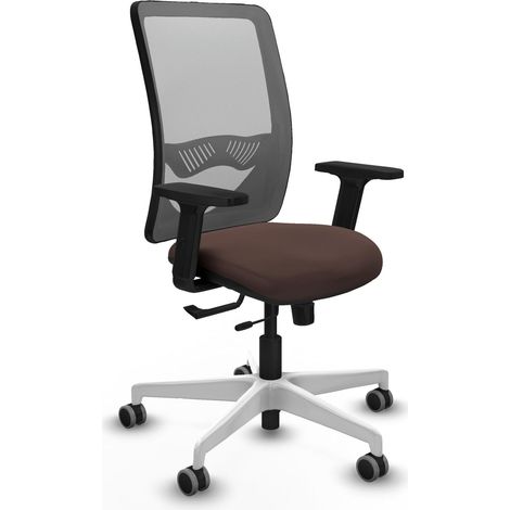 Silla ergonómica piqueras y crespo Zulema marrón oscuro cuero sintético (1/2)