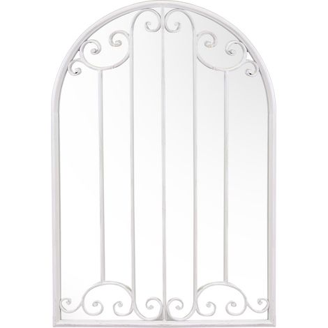 Specchio metallo avorio cm66x4h96