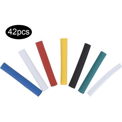 Manchons d'enveloppe de fil de Tube thermorétractable, gaine de protection de câble de données 6/3mm étanche 42 pièces (1/5)