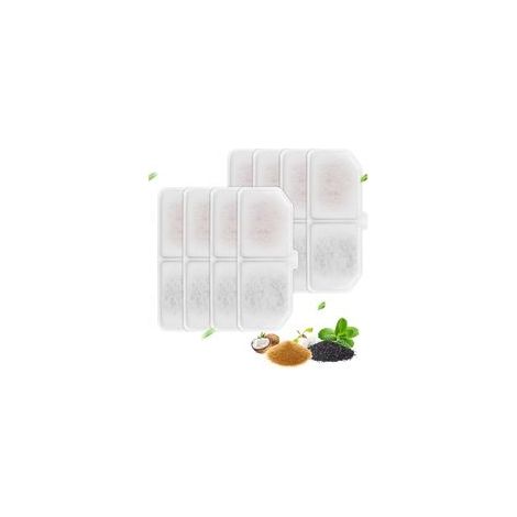 Lot de 8 filtres de rechange pour fontaine à eau pour chat - Compatible avec distributeur d'eau pour chat (blanc, 8 filtres) (1/5)