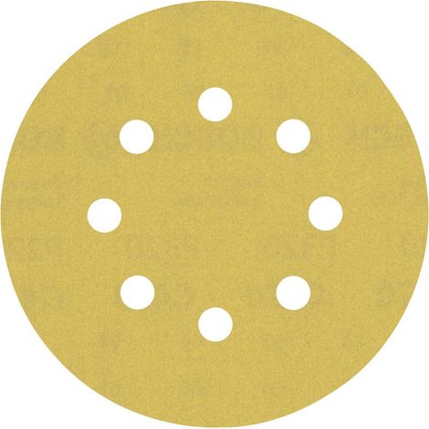2608900810 - KIT 5 FOGLI BOSCH D.125mm P.320 8 FORI , EXPERT for LEGNO+VERNICE (1/4)