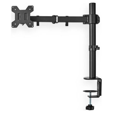 Monitorarm – TV-Wandhalterung – Bildschirme bis 27 Zoll – Max. 8 kg – VESA 75x75, 100x100 – Schwarz (1/4)