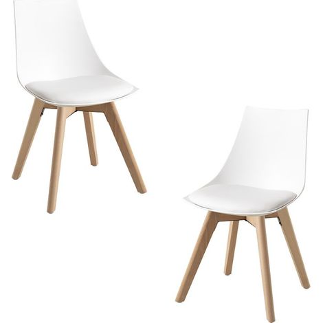 Packs Sillas Comedor - Pack 2 Sillas Blok - Blanco (1/5)