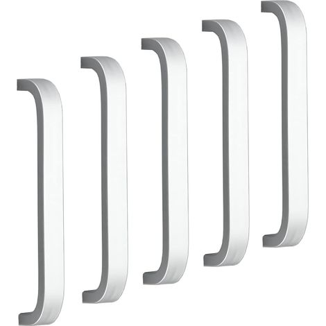 (96 mm) 5 Küchenschranktürgriffe, Schlafzimmermöbelgriffe, 96 mm Lochabstand, Aluminium, Schrauben inklusive
